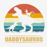 Daddy Dinosaur Daddysaurus 2 Kids Father's Day Gift For Dad T Shirt Rectangle Patch | Artistshot