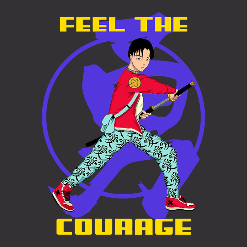 Feel The Courage, Anime Warrior Vintage Hoodie And Short Set | Artistshot