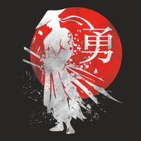 Japanese Samurai Warrior Retro Japan Calligraphy For Courage Ladies Fitted T-shirt | Artistshot