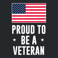 Proud To Be A Veteran With American Flag Crewneck Sweatshirt | Artistshot