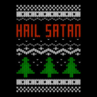 Ugly Hail Satan Christmas Zipper Hoodie | Artistshot