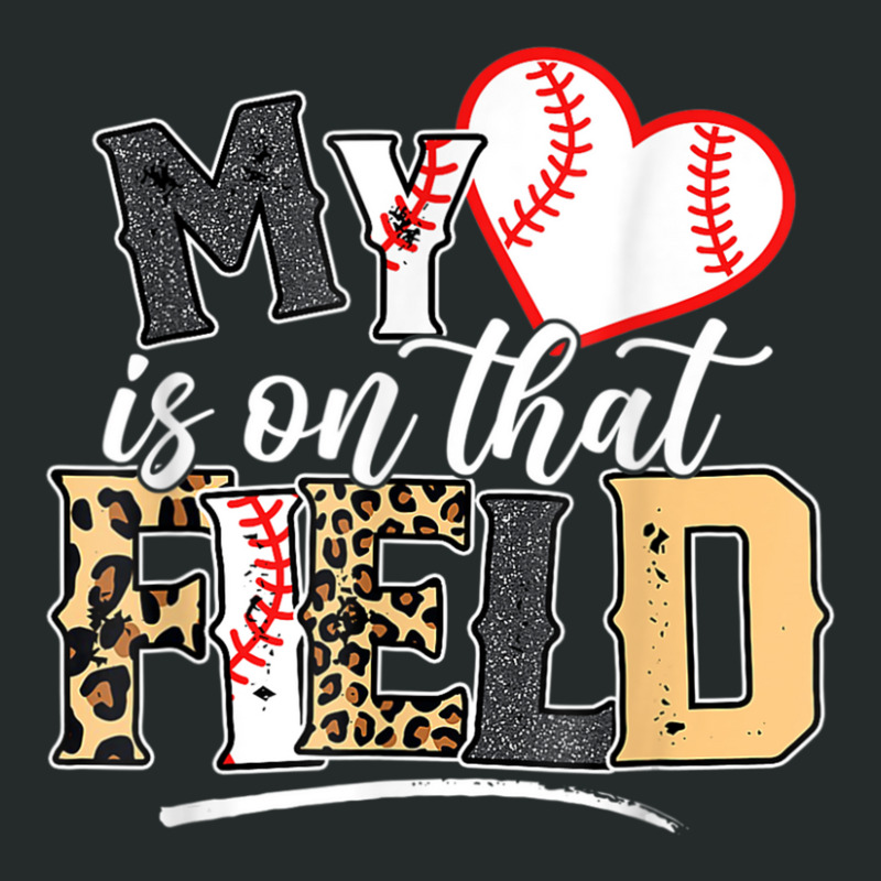 Leopard Softball Mom, My Heart Is On That Field Baseball Women's Triblend Scoop T-shirt by rastyrocl | Artistshot