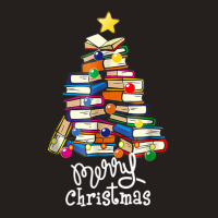 Christmas Tree Love Reading Books Librarian Tank Top | Artistshot