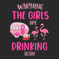 Flamingo Bird Tropical Warning The Girls Are Drinking Again Cute Campi Printed Hat | Artistshot