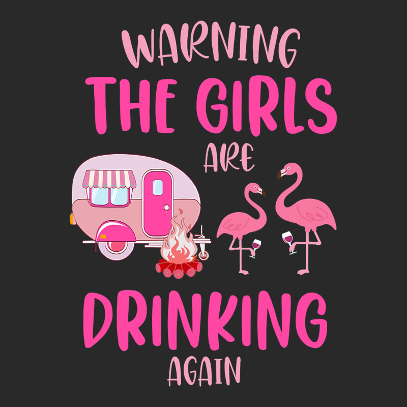 Flamingo Bird Tropical Warning The Girls Are Drinking Again Cute Campi Printed hat by stress | Artistshot