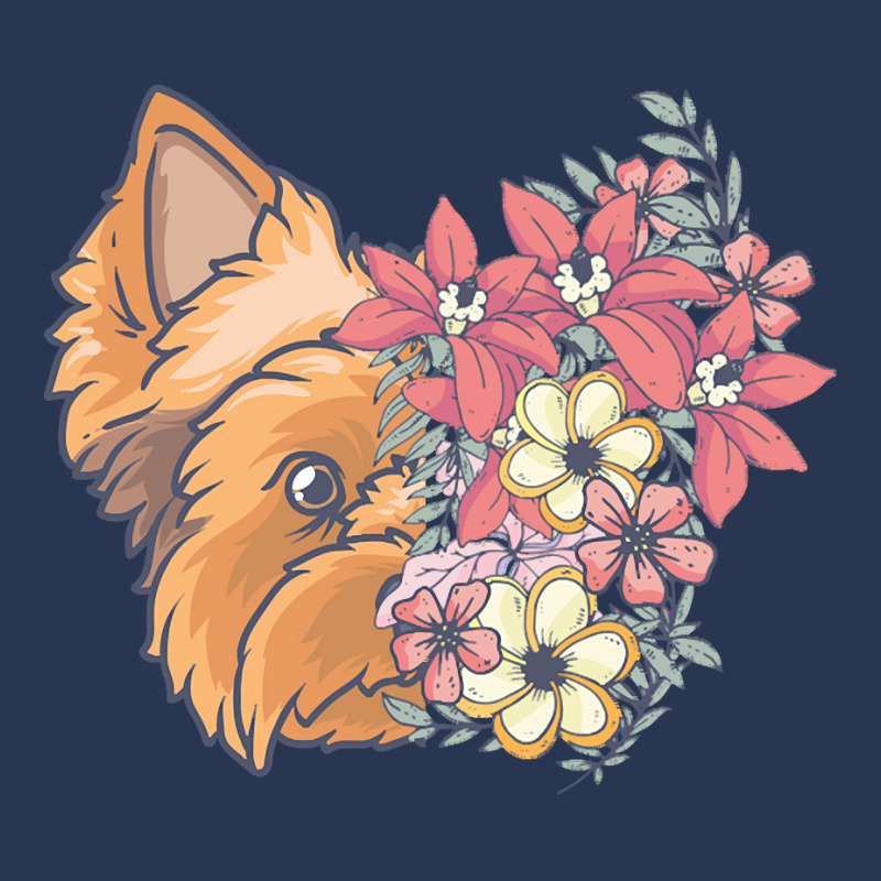 Yorkie T  Shirt Yorkshire Terrier With Flowers T  Shirt Ladies Denim Jacket by catherinechamplin317 | Artistshot