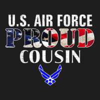 Us Proud Air Force Cousin With American Flag Veteran Classic T-shirt | Artistshot