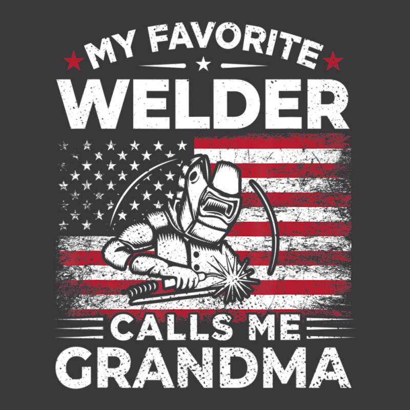 My Favorite Welder Calls Me Grandma Usa Flag Grandma Ladies Curvy T-Shirt by yumgaugeteuda | Artistshot