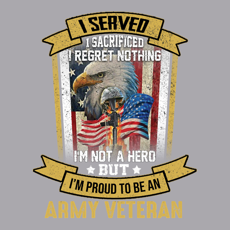 Eagle I Served I Sacrificed I Regret Nothing Army Veteran Youth 3/4 ...