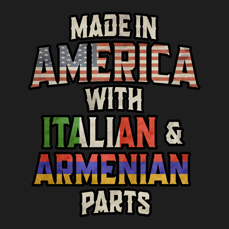 Italian And Armenian Made In America Mix Heritage Vintage Classic T-shirt by poppyallen | Artistshot