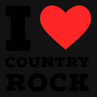 I Love Country Rock Metal Print Square | Artistshot