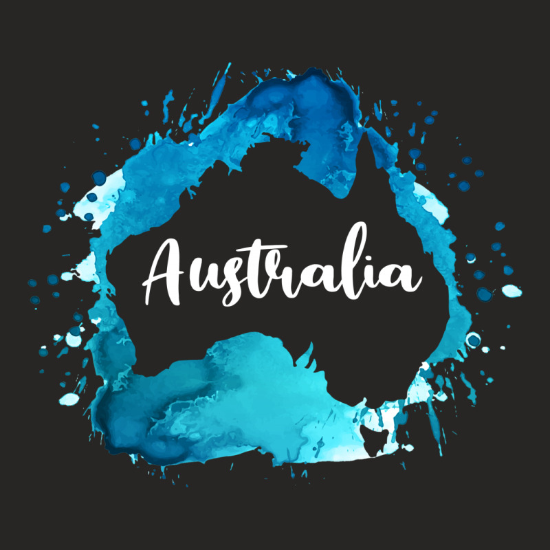 Australia Watercolor Map For Dark Ladies Fitted T-Shirt by autlu2024 | Artistshot