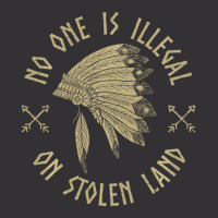 Anti Trump Native Activist No One Is Illegal On Stolen Land Vintage Hoodie And Short Set | Artistshot