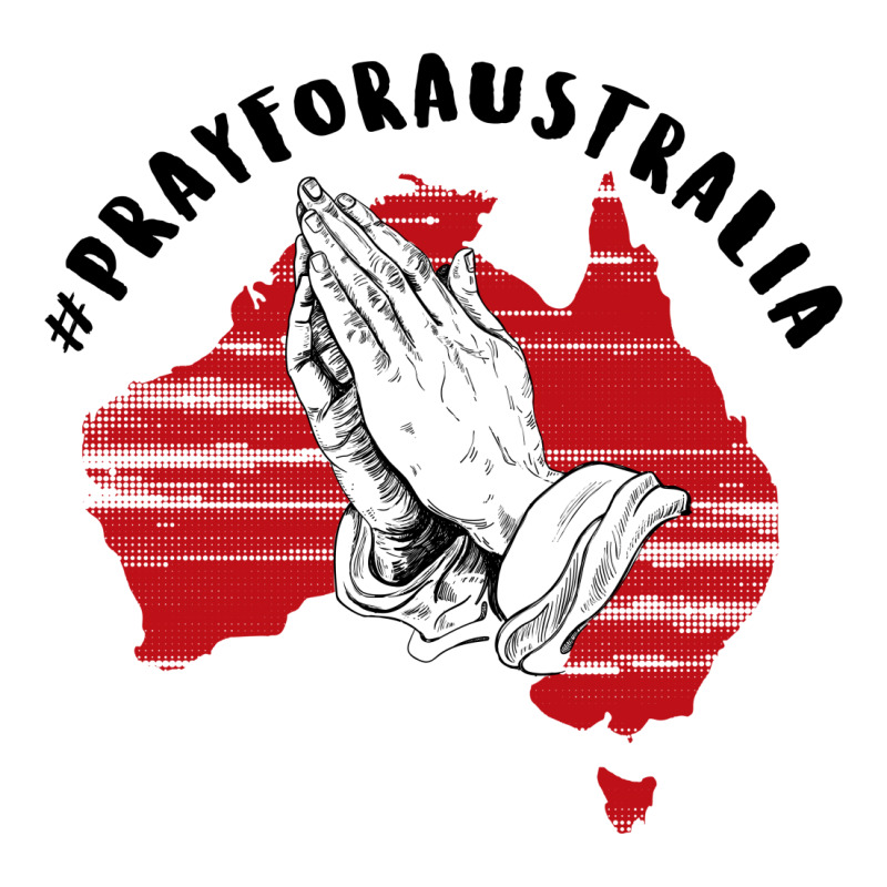 Pray For Australia Map For Light Long Sleeve Shirts | Artistshot