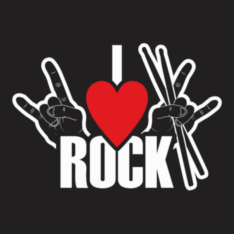 I Love Rock Drummer Rock Music T-shirt | Artistshot