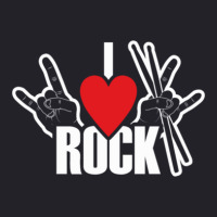 I Love Rock Drummer Rock Music Unisex Sherpa-lined Denim Jacket | Artistshot