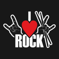 I Love Rock Drummer Rock Music Flannel Shirt | Artistshot