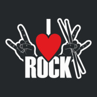 I Love Rock Drummer Rock Music Crewneck Sweatshirt | Artistshot