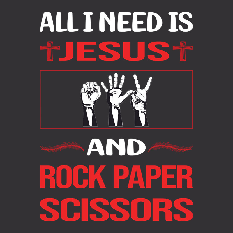 Funny Jesus Rock Paper Scissors Vintage Hoodie | Artistshot