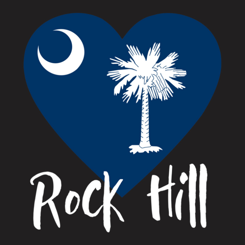 I Love Rock Hill South Carolina Heart Shaped Sc State Flag 1 T-shirt | Artistshot