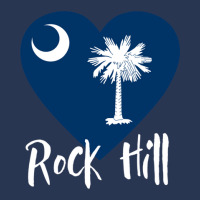 I Love Rock Hill South Carolina Heart Shaped Sc State Flag 1 Men Denim Jacket | Artistshot