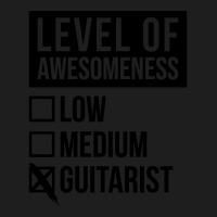 Funny Level Of Awesomeness Low Guitar Guitars Guitarist Guitarists Quo Classic T-shirt | Artistshot