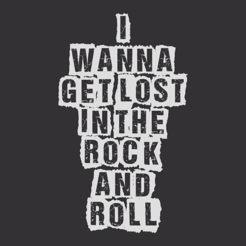 I Wanna Get Lost In The Rock And Roll - Printed On Back Vintage Hoodie And Short Set | Artistshot