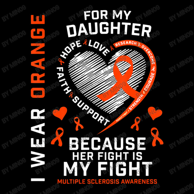 Ms Fight Daughter Multiple Sclerosis Awareness Adjustable Cap by Min09 | Artistshot