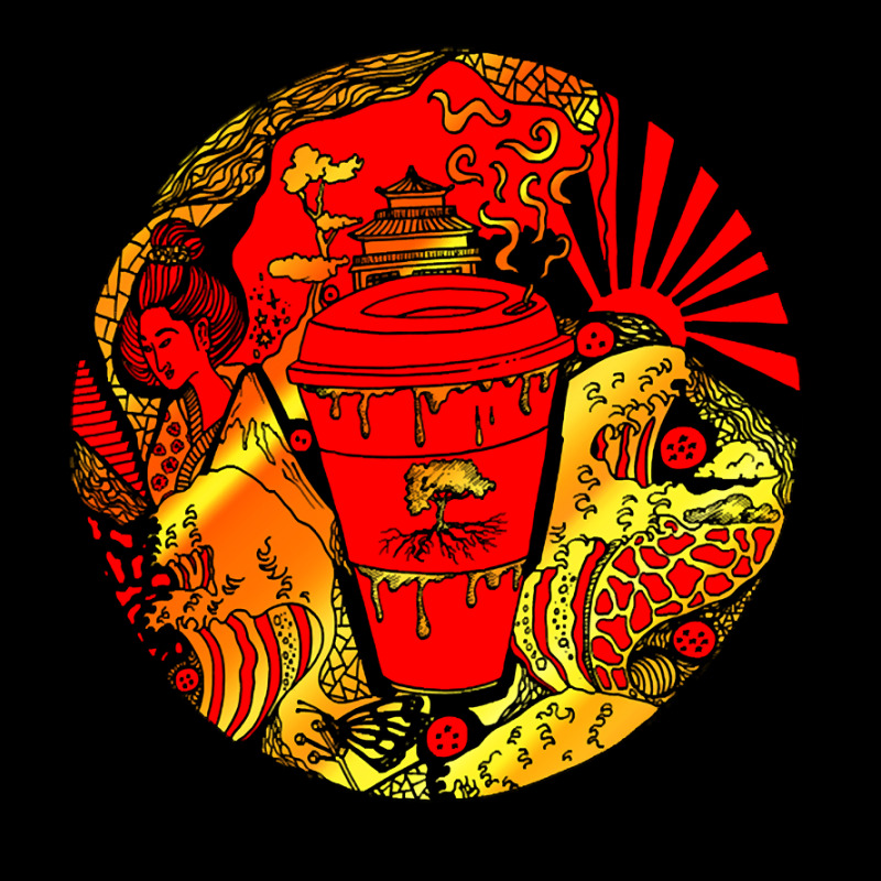 Gold And Red Coffee In Japan Baby Tee by Pannell Quintero | Artistshot