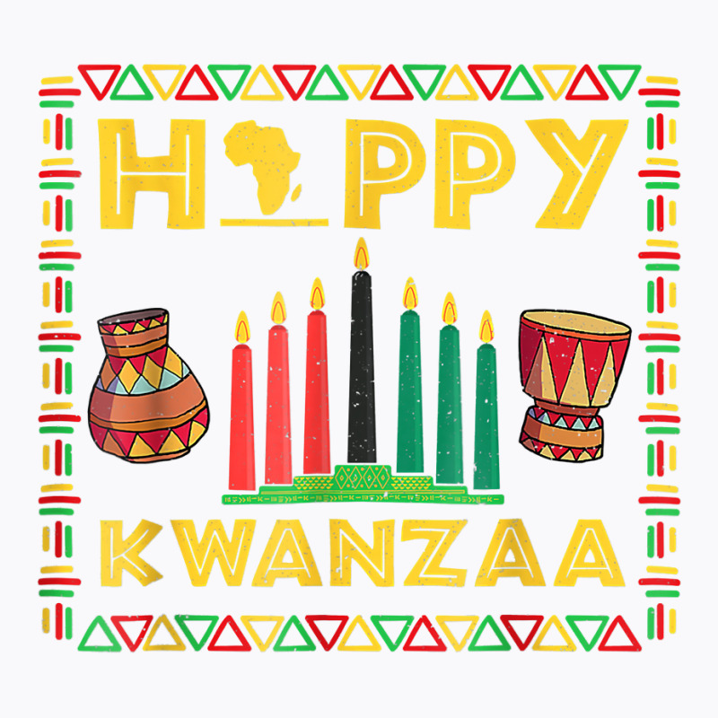 Happy Kwanzaa Kinara, Mishumaa With 7 Principles T Shirt T-Shirt by gswarnkab | Artistshot