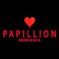 Papillion Nebraska With Heart Adjustable Cap | Artistshot