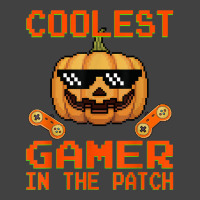 Kids Halloween Coolest Gamer In The Patch Boys Girls Pumpkin Vintage T-shirt | Artistshot