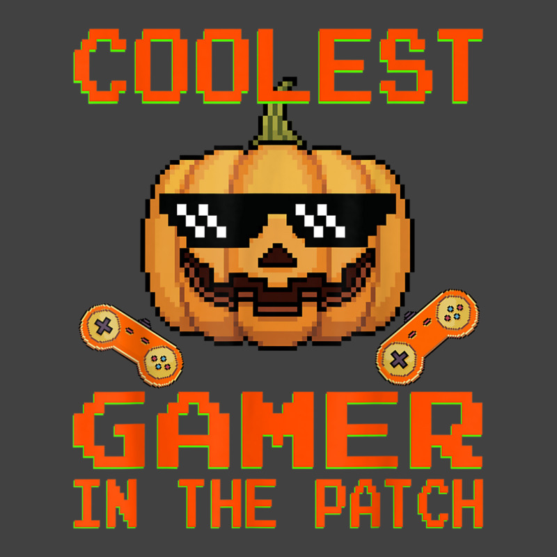 Kids Halloween Coolest Gamer In The Patch Boys Girls Pumpkin Vintage T-shirt | Artistshot