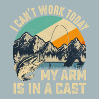 Vintage I Can't Work Today My Arm Is In A Cast Funny Fishing Unisex Sherpa-lined Denim Jacket | Artistshot