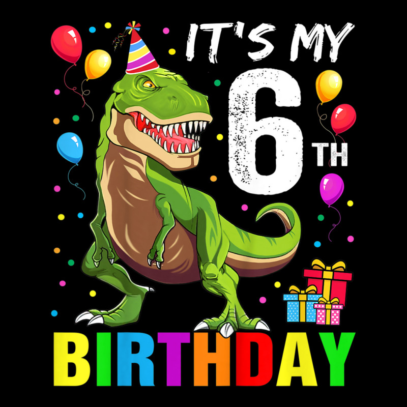 Kids It's My 6th Birthday Happy 6 Year T-rex Shirt Boys Fleece Short | Artistshot