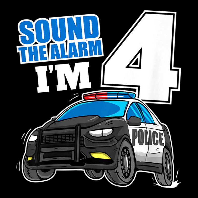 Kids Police Car 4th Birthday Boy 4 Cop Policeman Officer Four Unisex Jogger | Artistshot