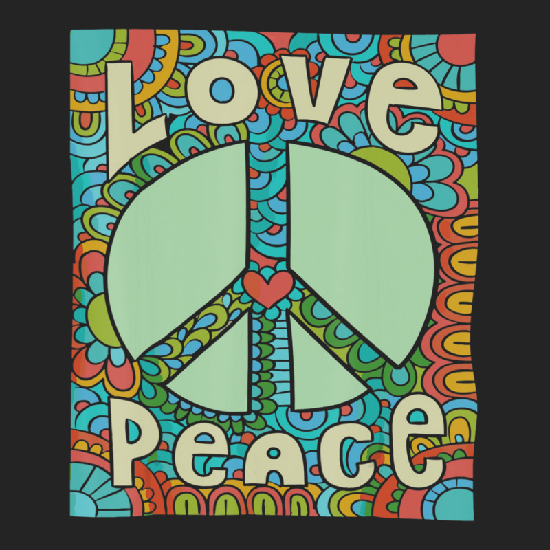 Peace Sign Love 60s 70s Tie Die Hippie Costume 3/4 Sleeve Shirt | Artistshot