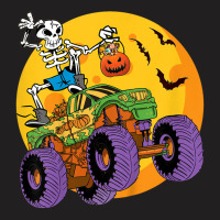 Kids Skeleton Monster Truck Trick Treat Halloween Monster Truck T-shirt | Artistshot