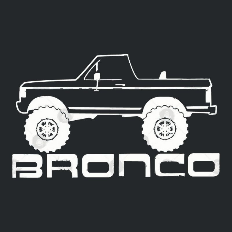 1987 1991 Bronco Side Topless White Print Crewneck Sweatshirt | Artistshot