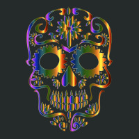 Colorful Sugar Skull For Mexican Day Of The Dead Women's Triblend Scoop T-shirt | Artistshot