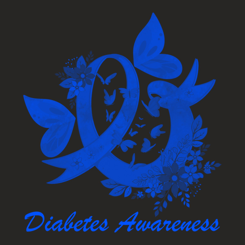 Diabetes Awareness Blue Flowers Type 1 Diabetes Month Sweatshirt Ladies Fitted T-Shirt by MaricelyOrtiz | Artistshot