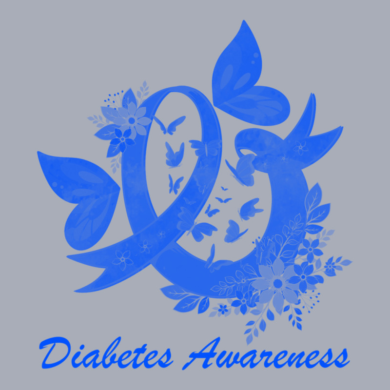 Diabetes Awareness Blue Flowers Type 1 Diabetes Month Sweatshirt Tank Dress by MaricelyOrtiz | Artistshot