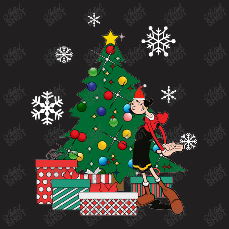 Olive Oyl Around The Christmas Tree Popeye  Olive Oyl T-shirt | Artistshot