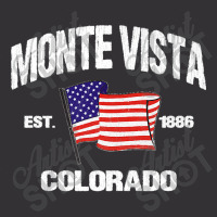 Monte Vista Colorado Co Usa Stars & Stripes Vintage Style Premium Vintage Hoodie And Short Set | Artistshot