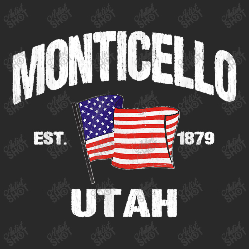 Monticello Utah Ut Usa Stars & Stripes Vintage Style Printed hat by JOHNDTROUTMAN | Artistshot