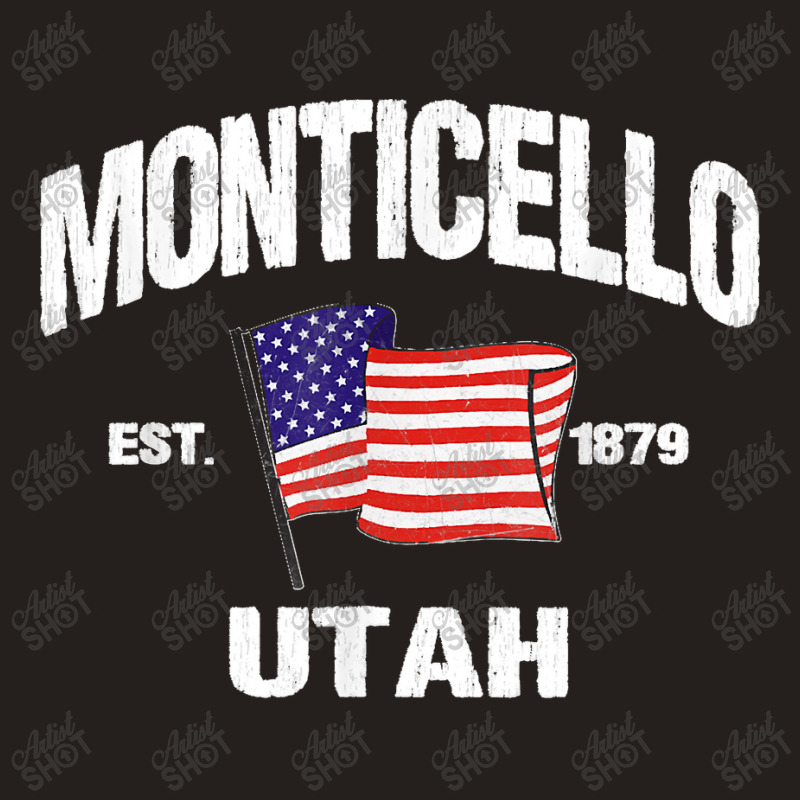 Monticello Utah Ut Usa Stars & Stripes Vintage Style Tank Top by JOHNDTROUTMAN | Artistshot