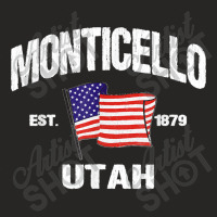 Monticello Utah Ut Usa Stars & Stripes Vintage Style Ladies Fitted T-shirt | Artistshot