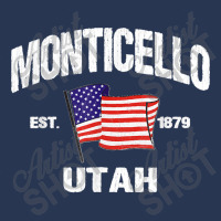 Monticello Utah Ut Usa Stars & Stripes Vintage Style Ladies Denim Jacket | Artistshot