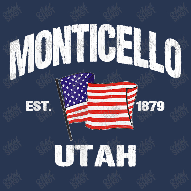 Monticello Utah Ut Usa Stars & Stripes Vintage Style Ladies Denim Jacket by JOHNDTROUTMAN | Artistshot