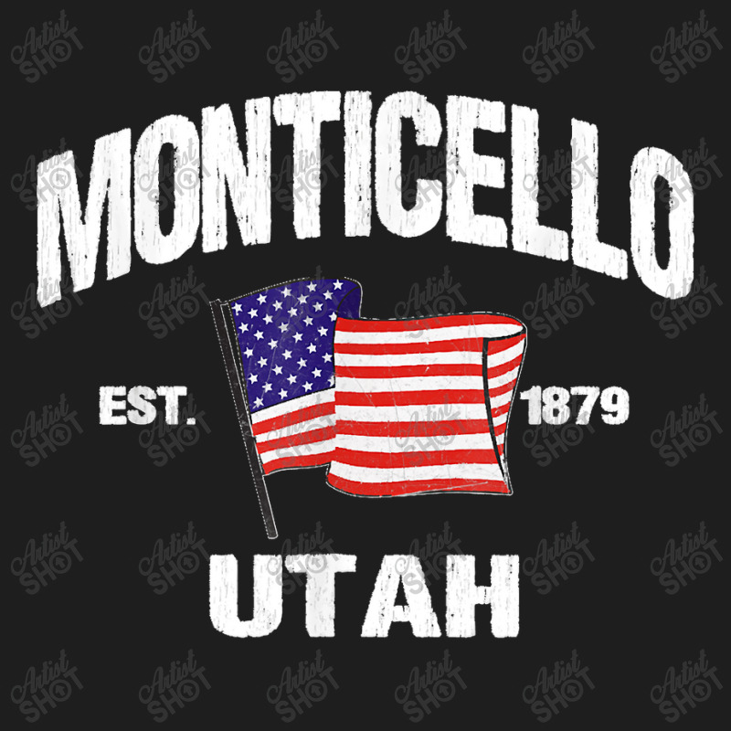 Monticello Utah Ut Usa Stars & Stripes Vintage Style Classic T-shirt by JOHNDTROUTMAN | Artistshot